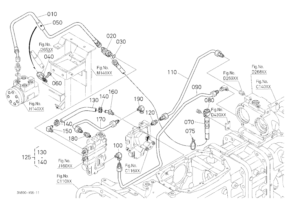 Hydraulic Oil Line (Steering/Pto) [Dual Speed Type