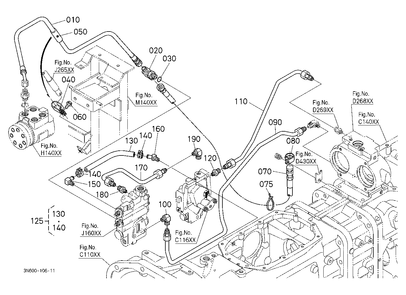 Hydraulic Oil Line (Steering/Pto) [Dual Speed Type