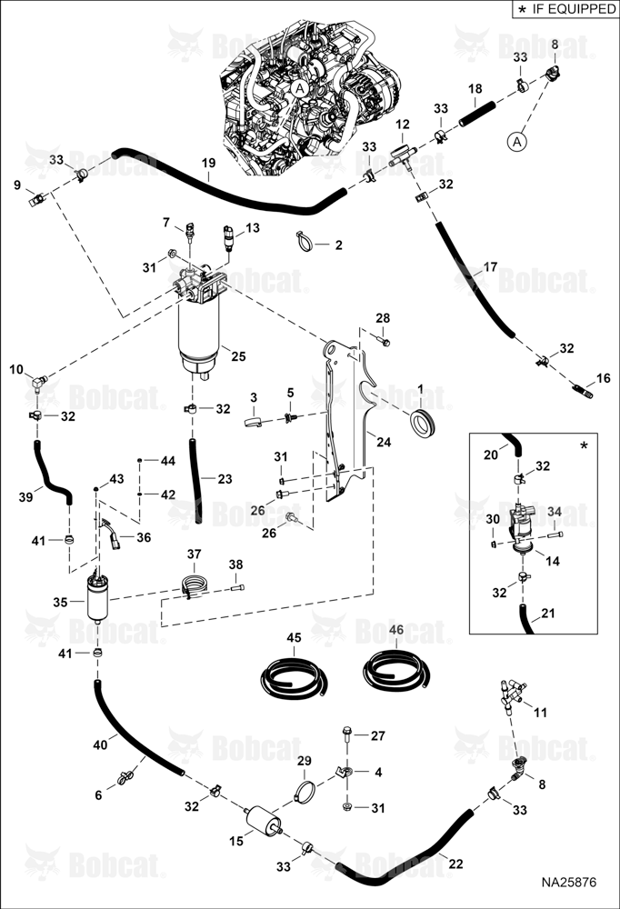 Engine & Attaching Parts (Fuel System) (Pump & Filter Connections)