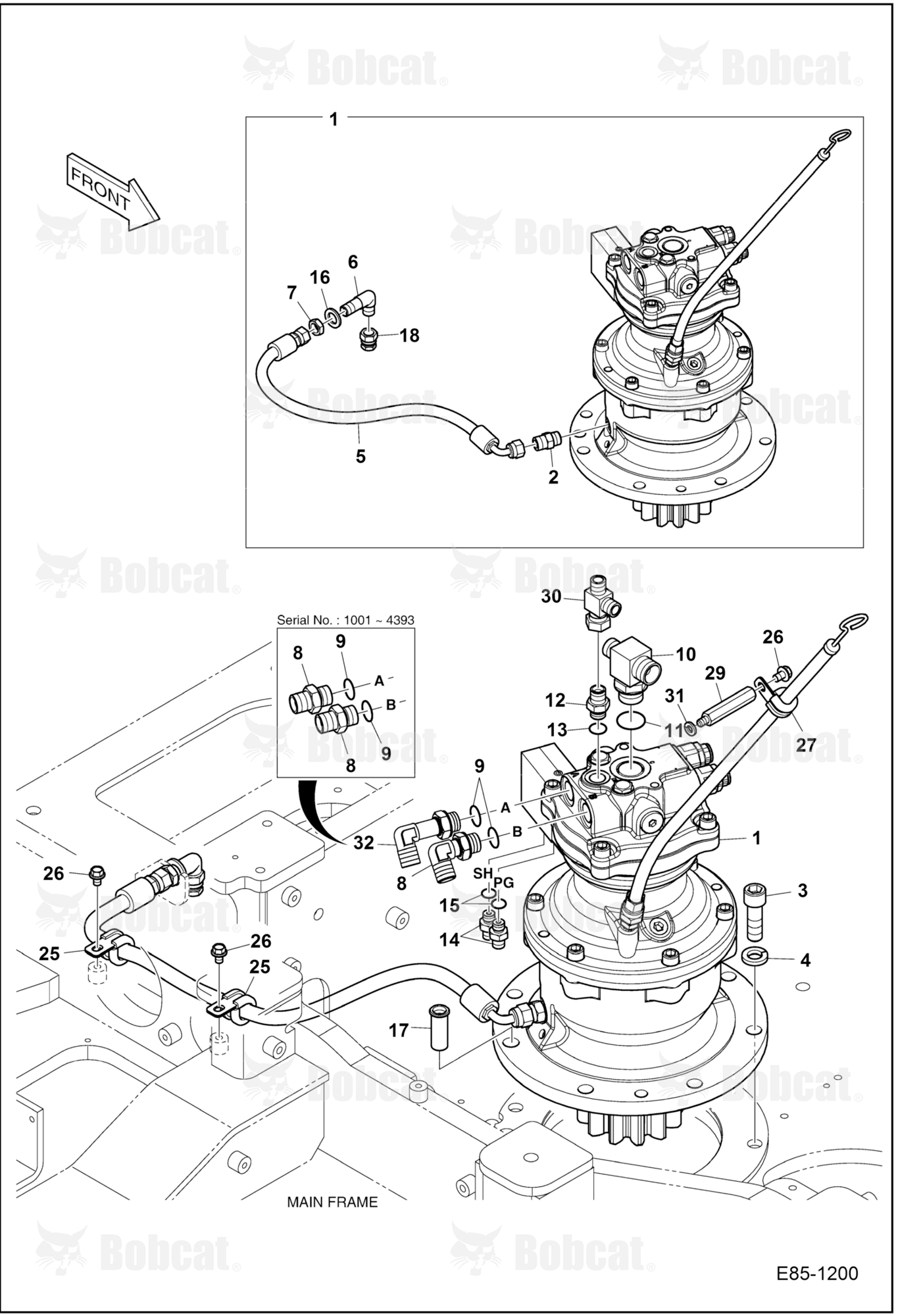 Hydraulic Circuitry (Slew Motor & Case Drain)