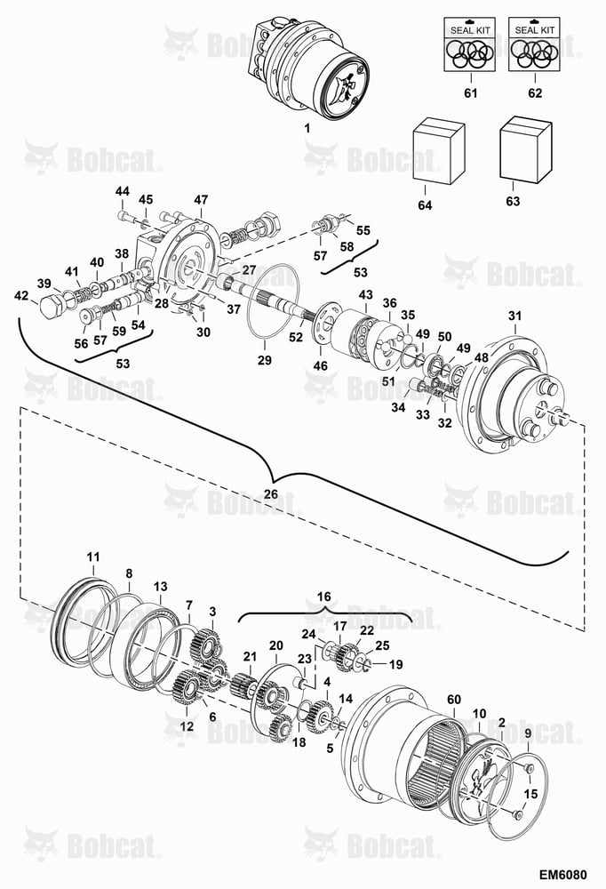 Travel Motor (2-Speed)  AB4711300 & Above