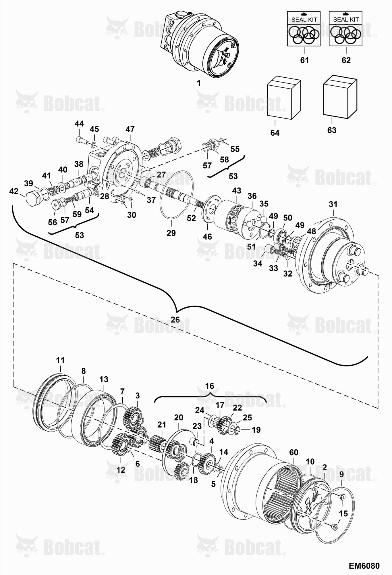 Travel Motor (2-Speed)  AB4711300 & Above
