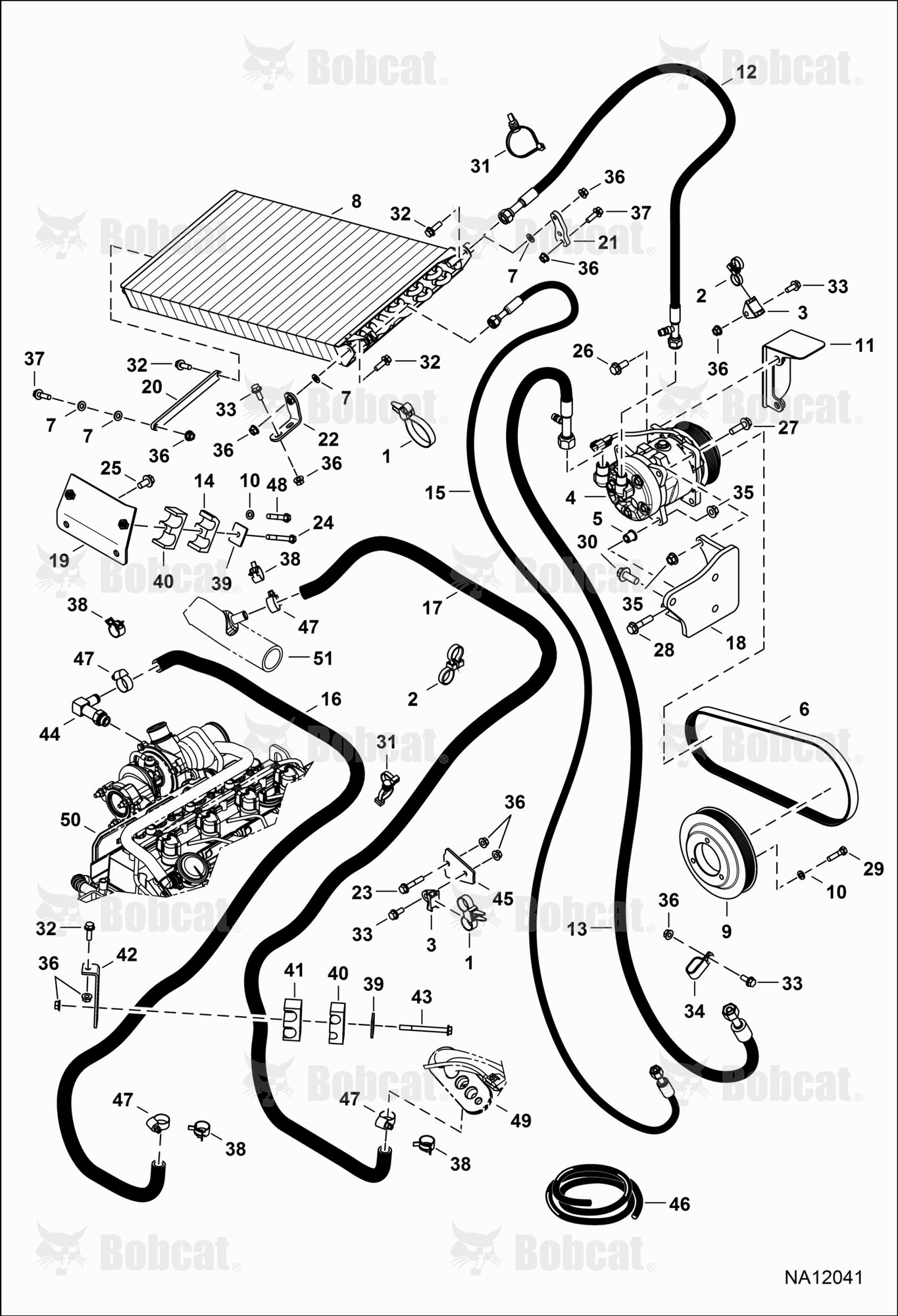 Engine & Attaching Parts (Heat & A/C Components)