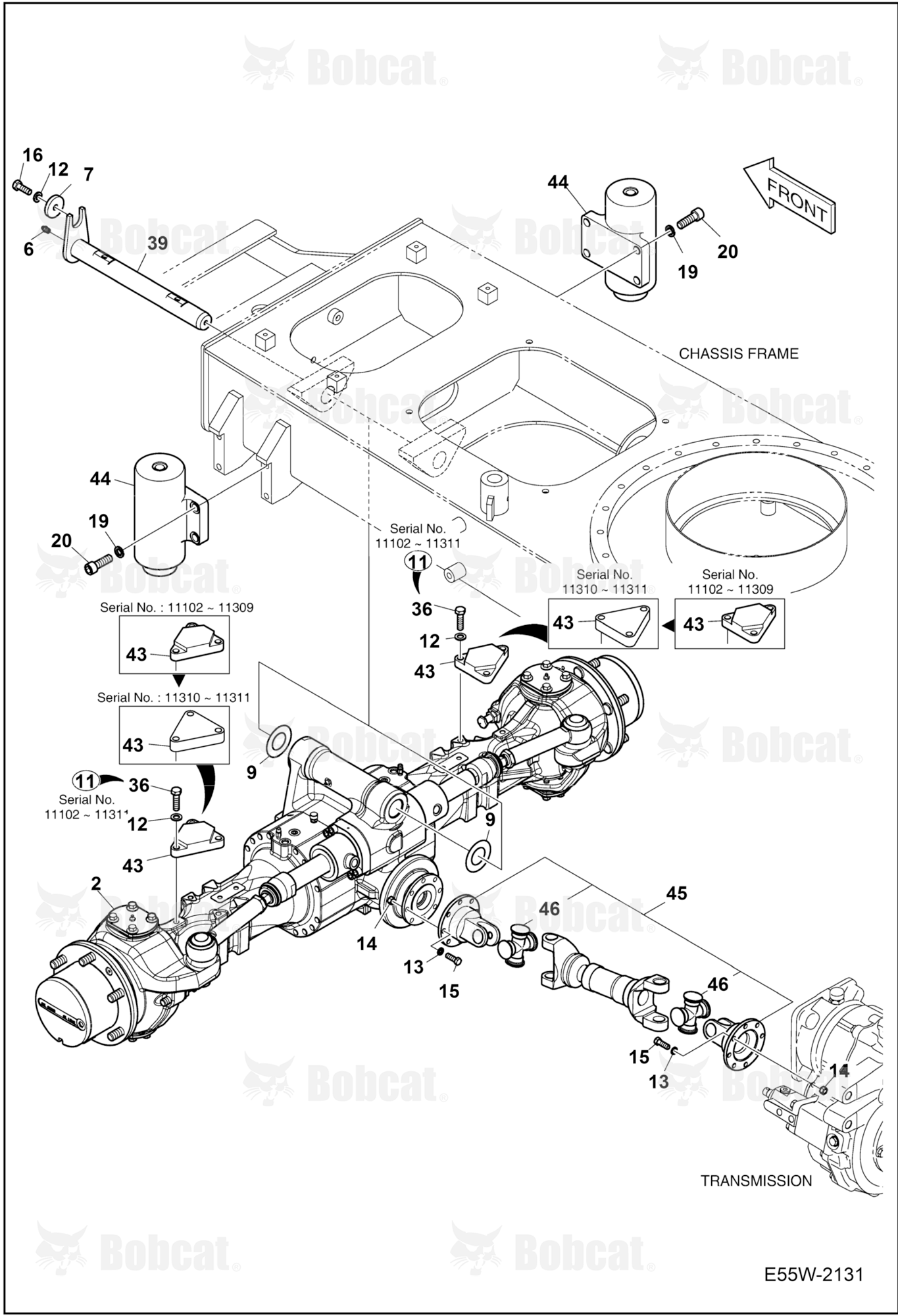 Power Train (Front)  AEFB11102 & Above