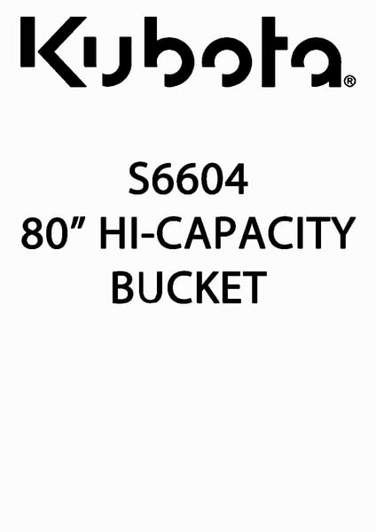S6604 80" BUCKET