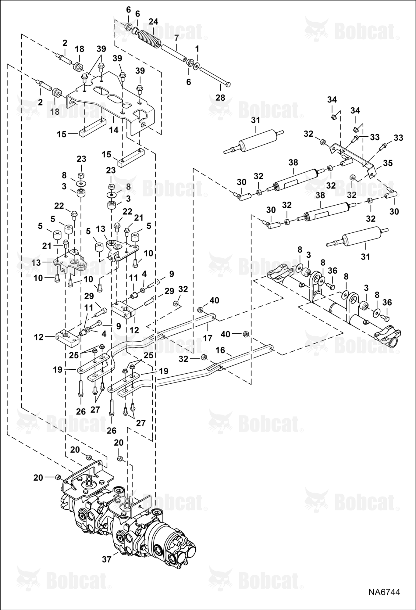 Hand Controls (Steering Linkage) (Manual Controls) (W/Linkage #7195214 & #7195215)