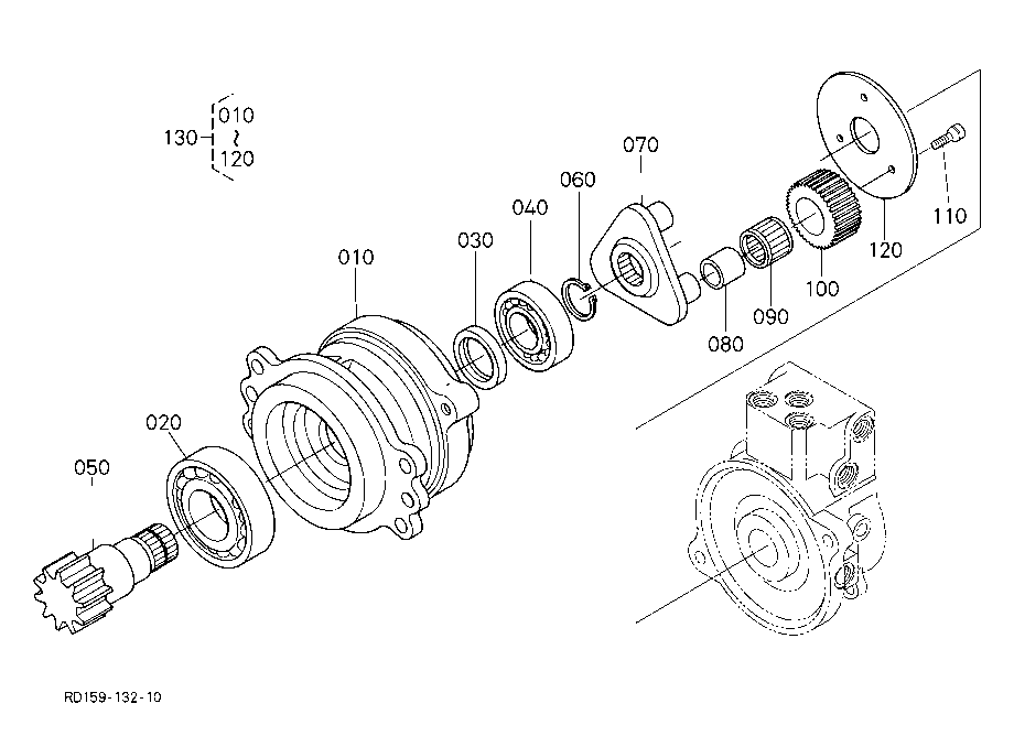 Swivel Motor (Component Parts)