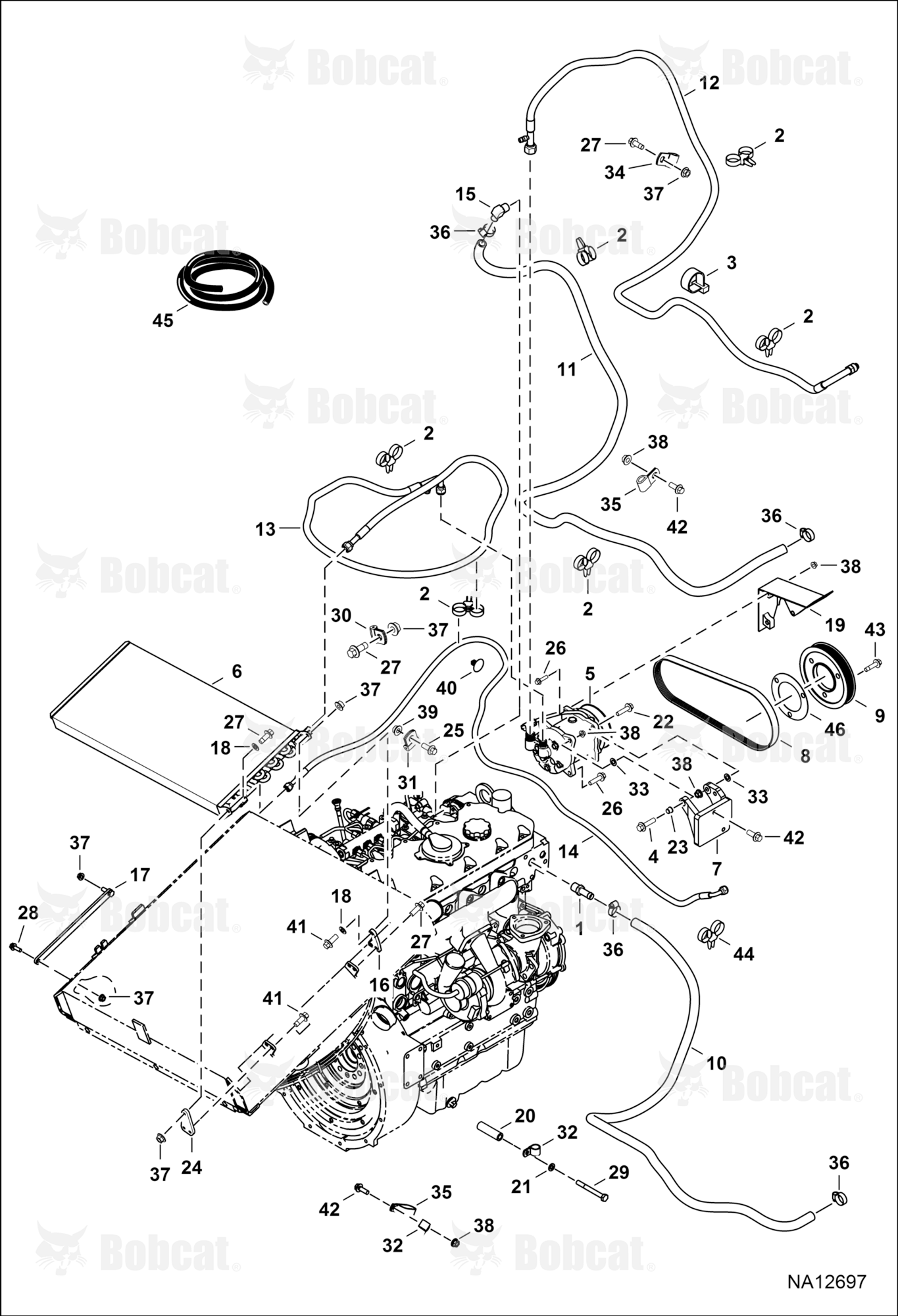 Engine & Attaching Parts (Heat & A/C Components)