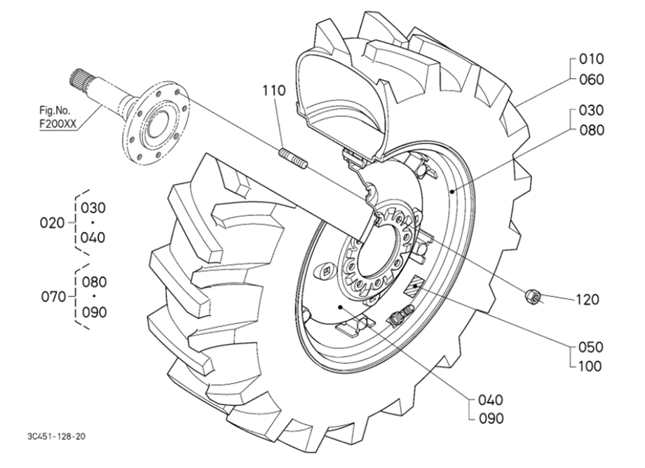 Rear Wheel (12.4-24 R1)