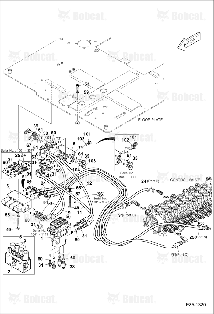 Hydraulic Circuitry (Travel & Pedal Valves)