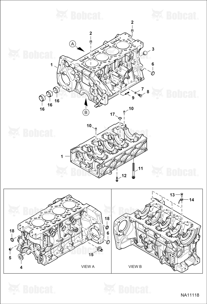 Cylinder Block (Engine S/N 000001 - 037568)