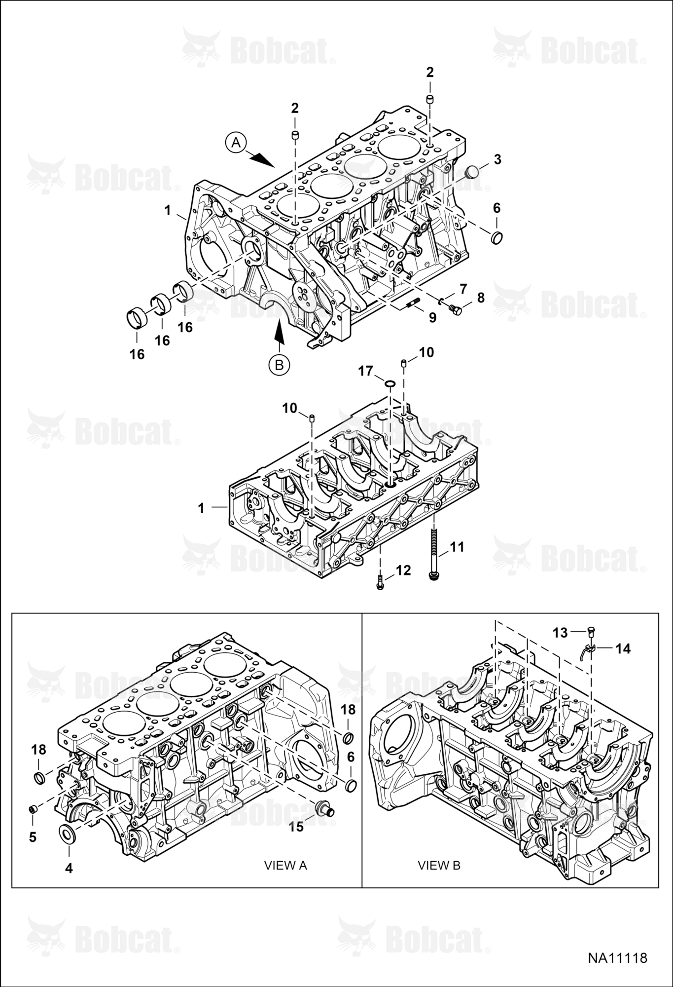 Cylinder Block (Engine S/N 000001 - 037568)