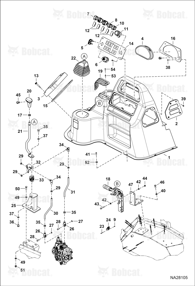 Operator Controls (RH Console & Loader Lever) (W/General Purpose Bucket)
