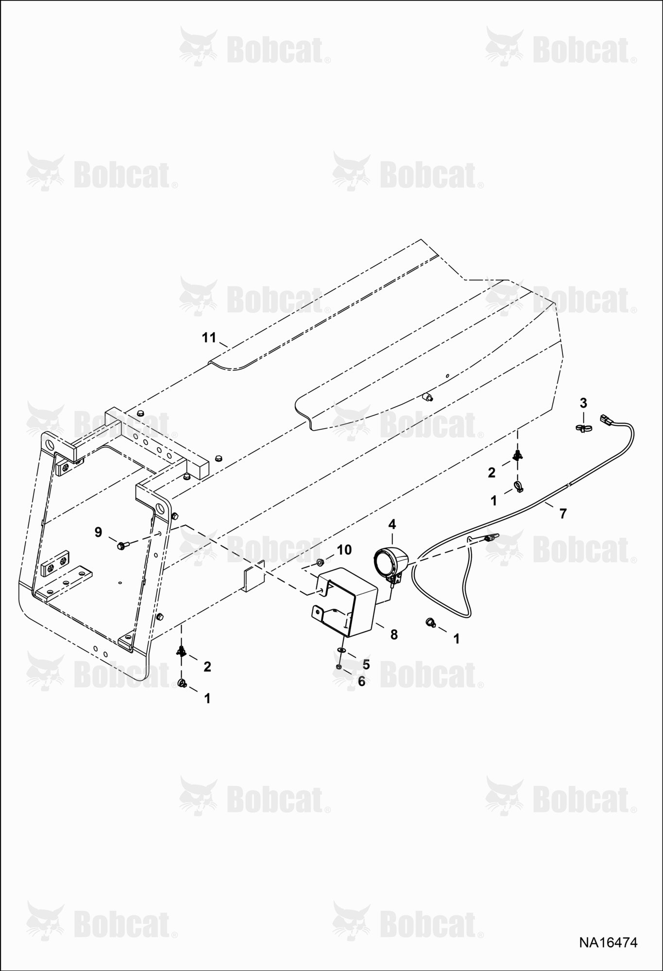Boom Work Light (W/Deutsch DT04-2P Connector)