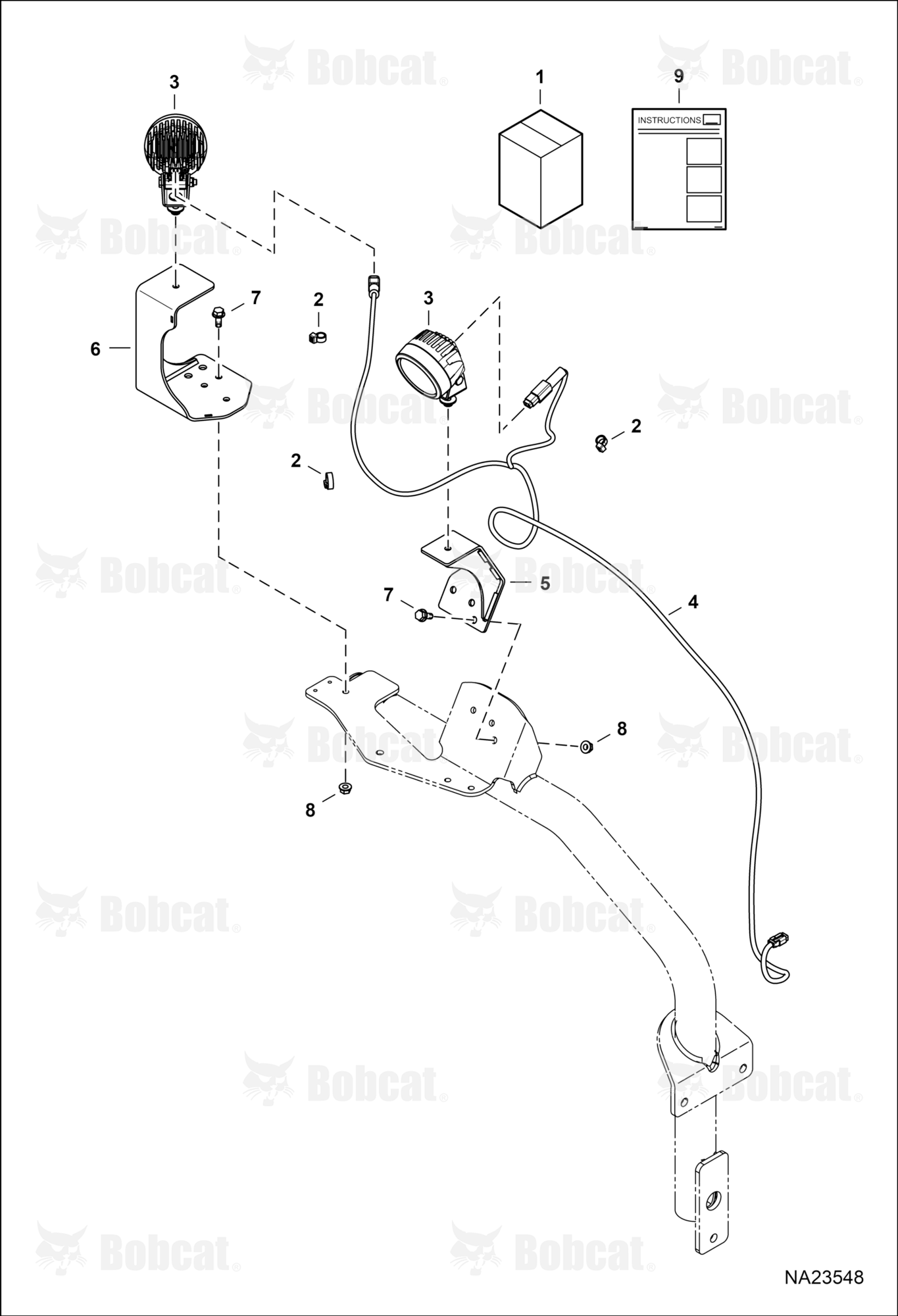 Mirror Work Lights Kit (LED)