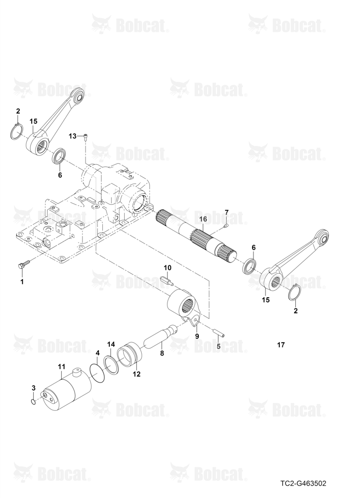 Power Lift Unit (Cylinder, Shaft & Arms)