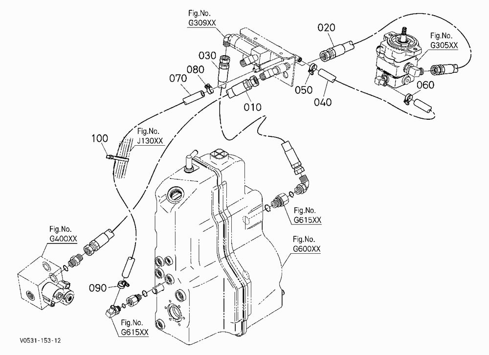 OIL PIPING (FAN MOTOR) [EXCEPT REVERSE FAN]