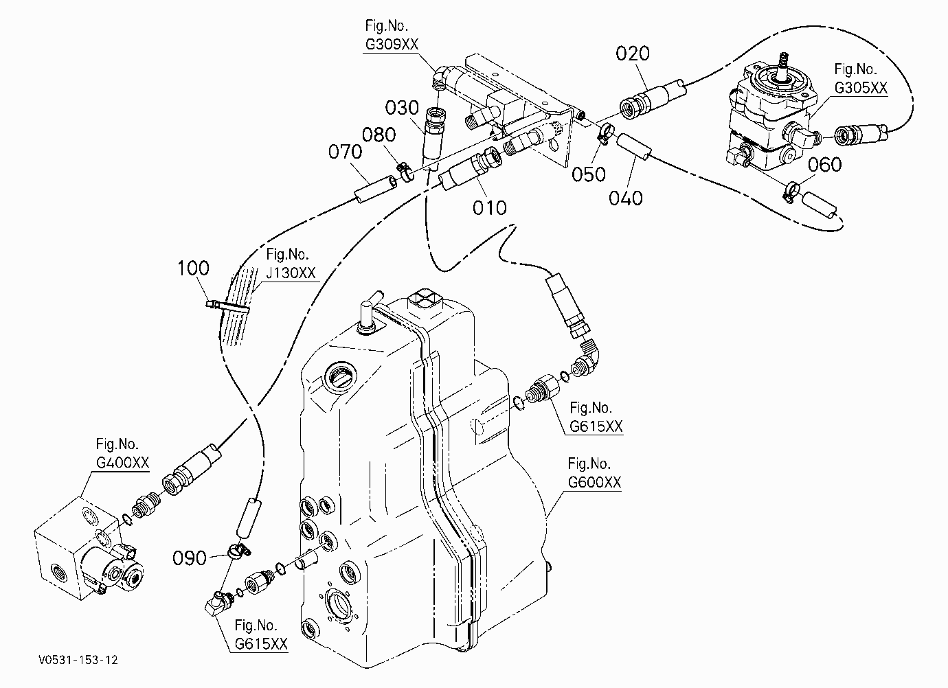 OIL PIPING (FAN MOTOR) [EXCEPT REVERSE FAN]