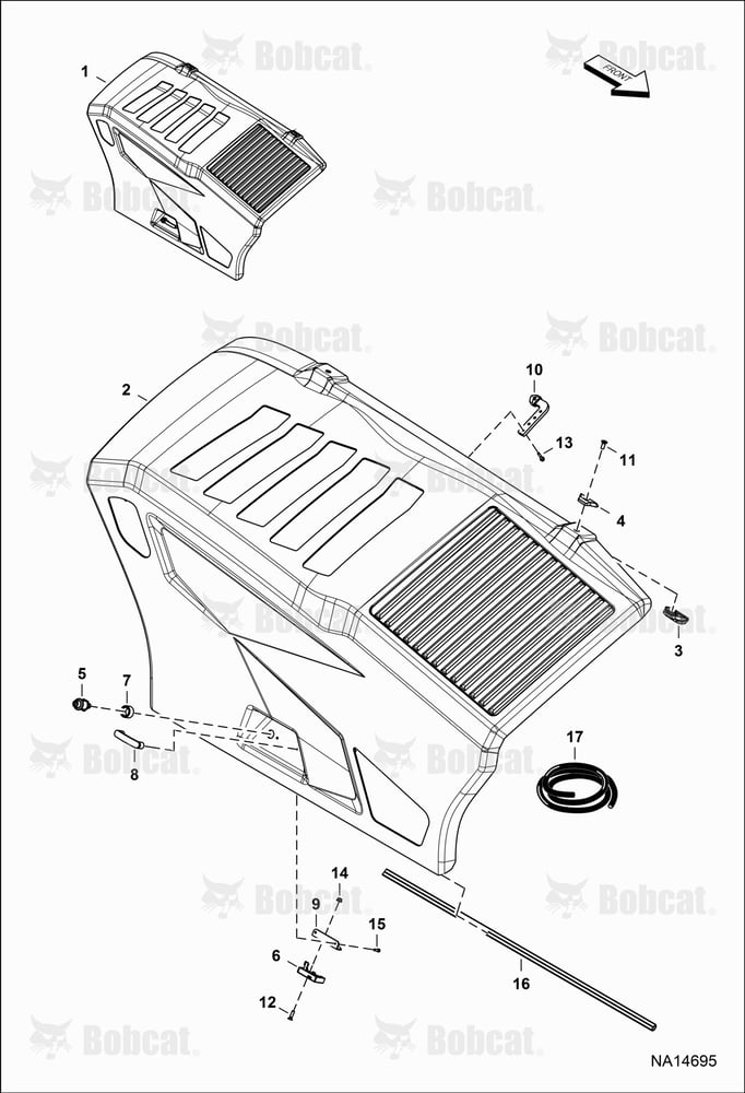 Engine Hood (W/Separate Handle & Unlock Button)