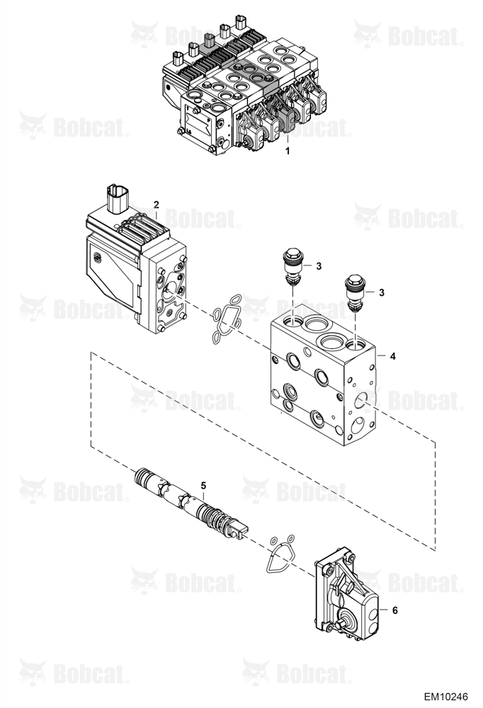Control Valve (Tilting Section)  B41911001 - B41916000