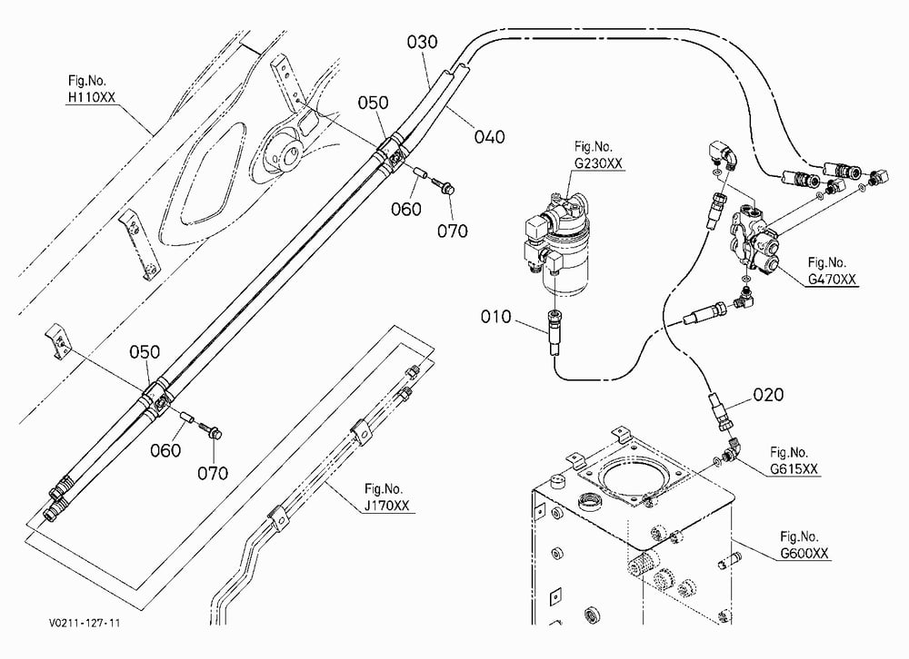 OIL PIPING (HITCH 2) [HYDRAULIC HITCH]