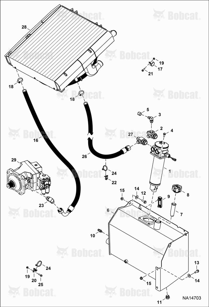 Hydrostatic Circuitry (Oil Cooler, Tank & Filter)