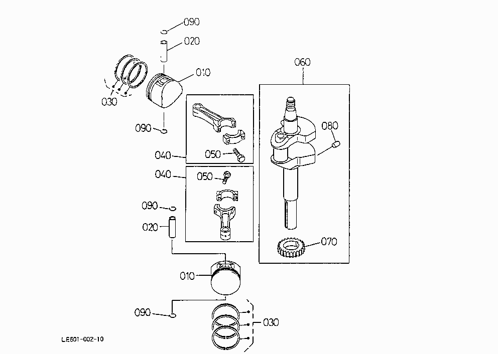 PISTON AND CRANKSHAFT