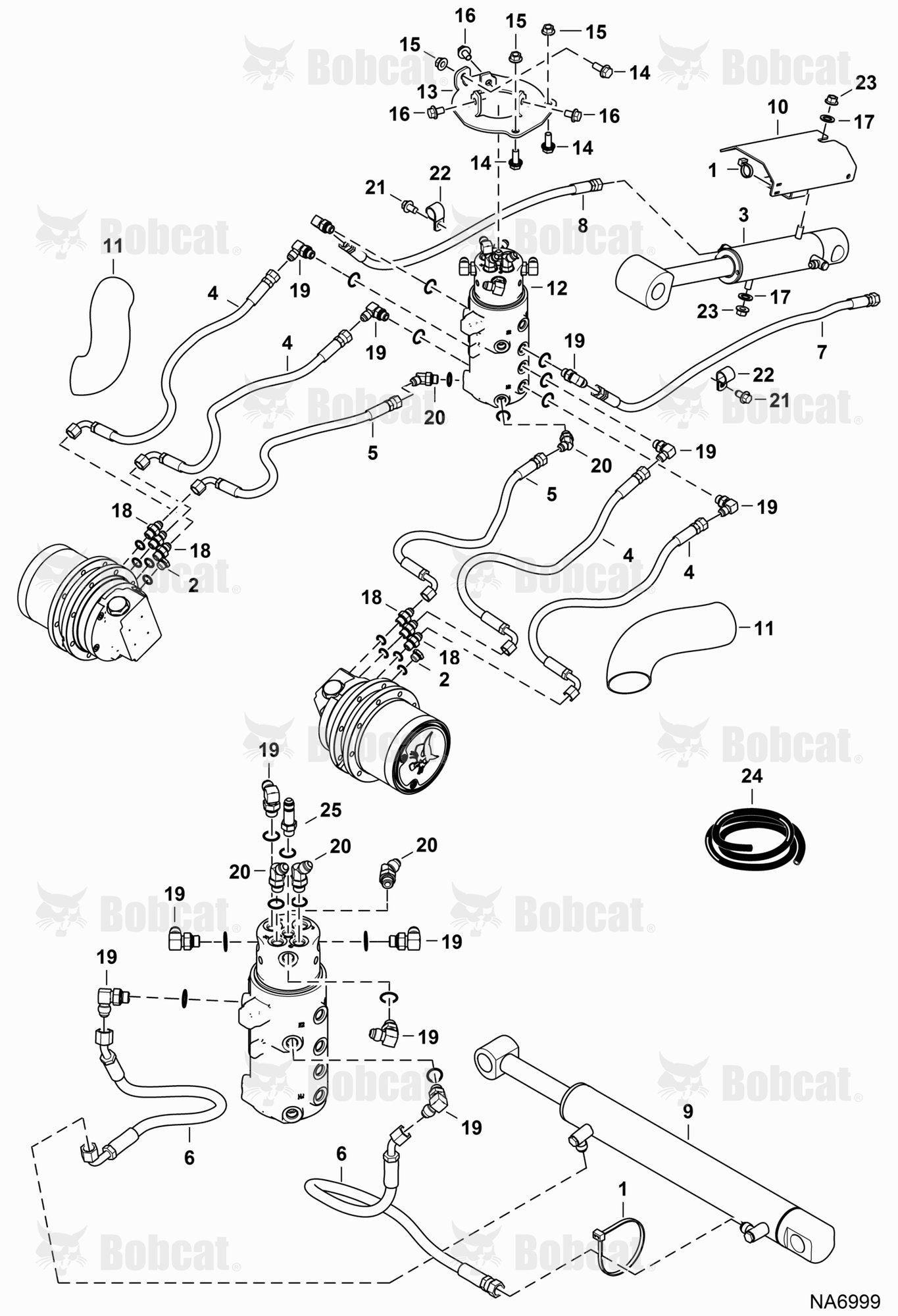 Hydraulic Circuitry (Lower)  AB4711001 - AB4711897