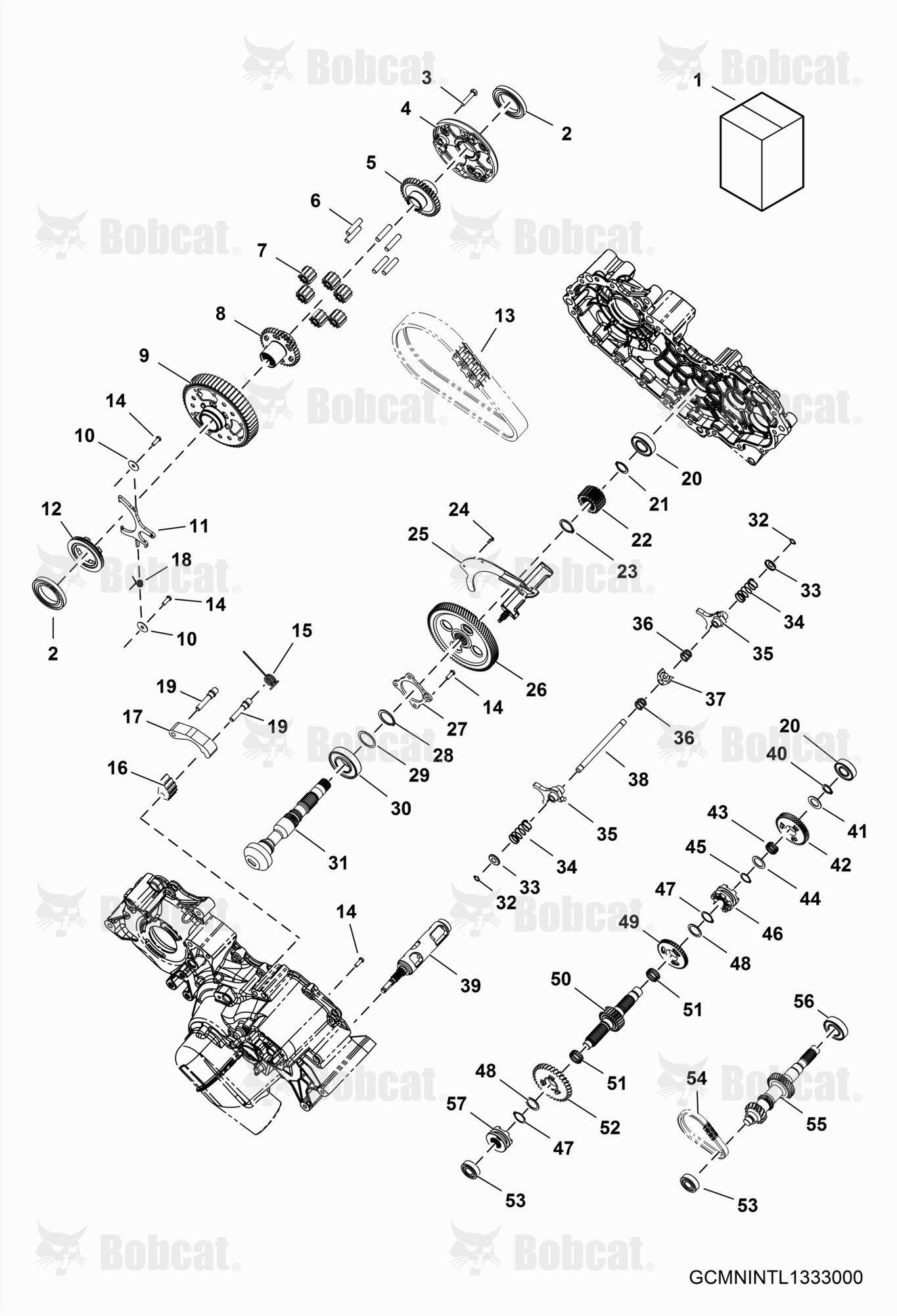 Drive TRAIN, Main Gearcase Internal  AJNT20001 & Above