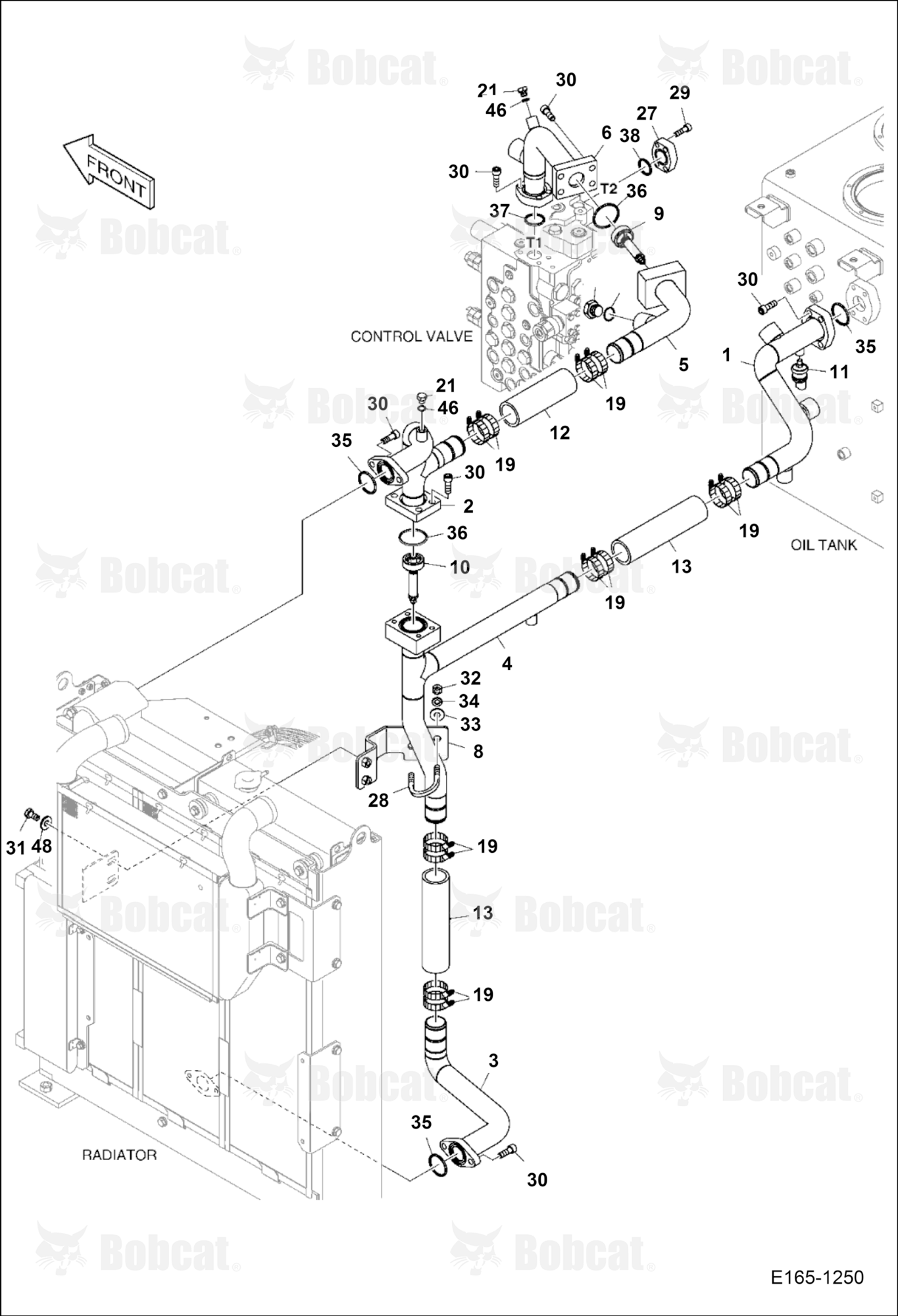 Oil Cooler Piping (Two)(Oil Cooler)