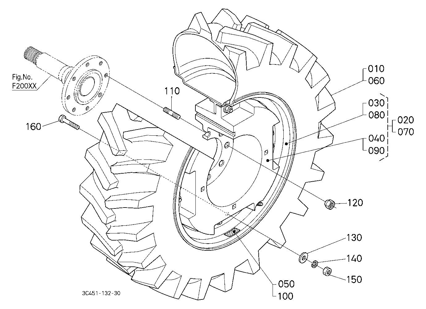 Rear Wheel (14.9R24) [Except [Pc]]