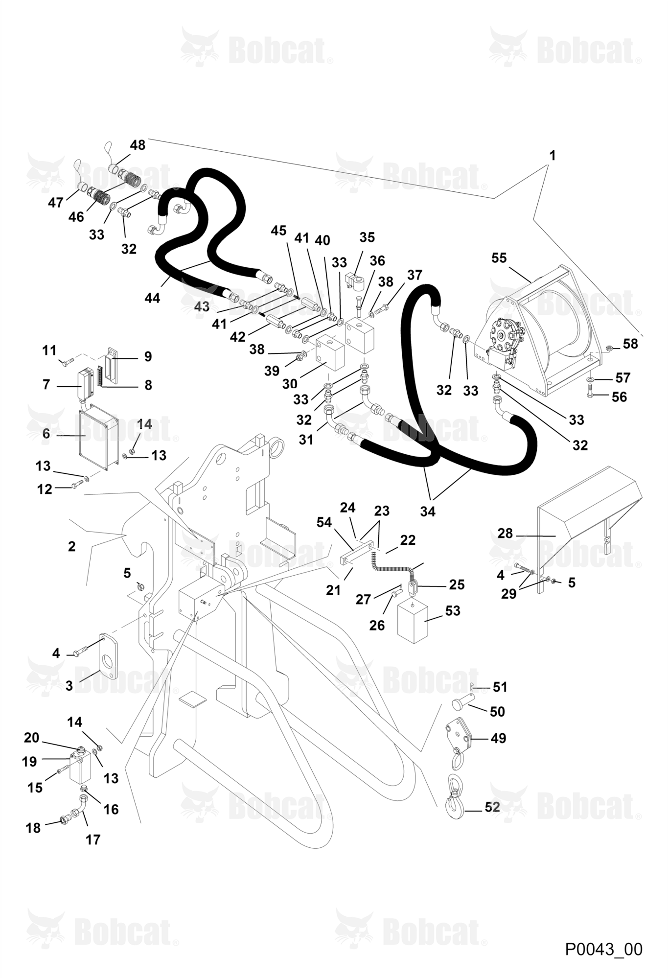 Hydraulic Winch (3.8T) (BUD4351)