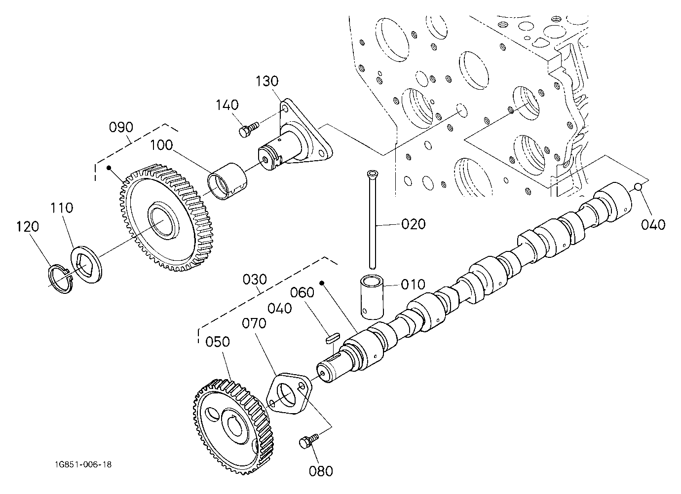 Camshaft And Idle Gear Shaft