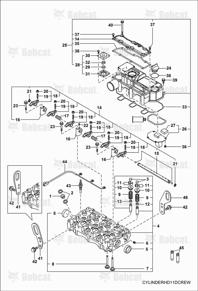 ENGINE, Cylinder Head & Bonnet