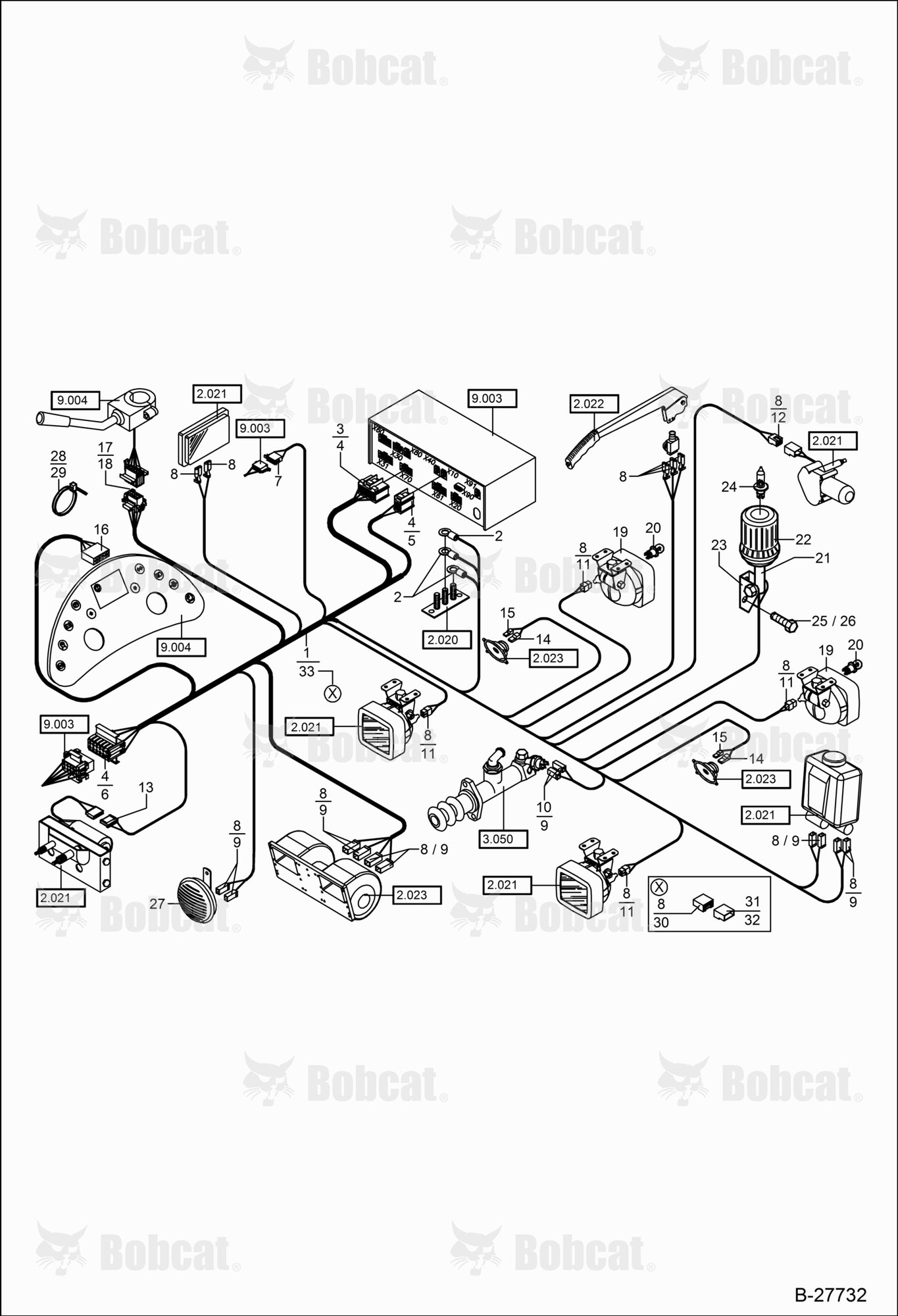 Electric Installation - OPERATOR'S CAB  & Below