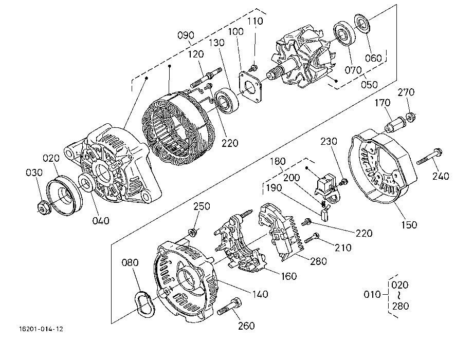 Alternator [A] [Component Parts](Not For Reman Uni