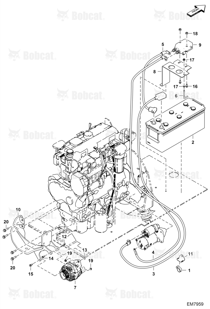Engine Electrical Circuitry (Engine Starting & Charging) (140 Amp-hour Battery)
