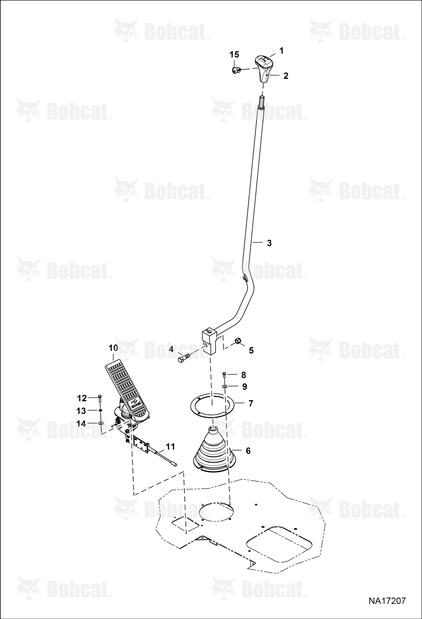 Operator Controls (Gear Shift Lever & Throttle Pedal)