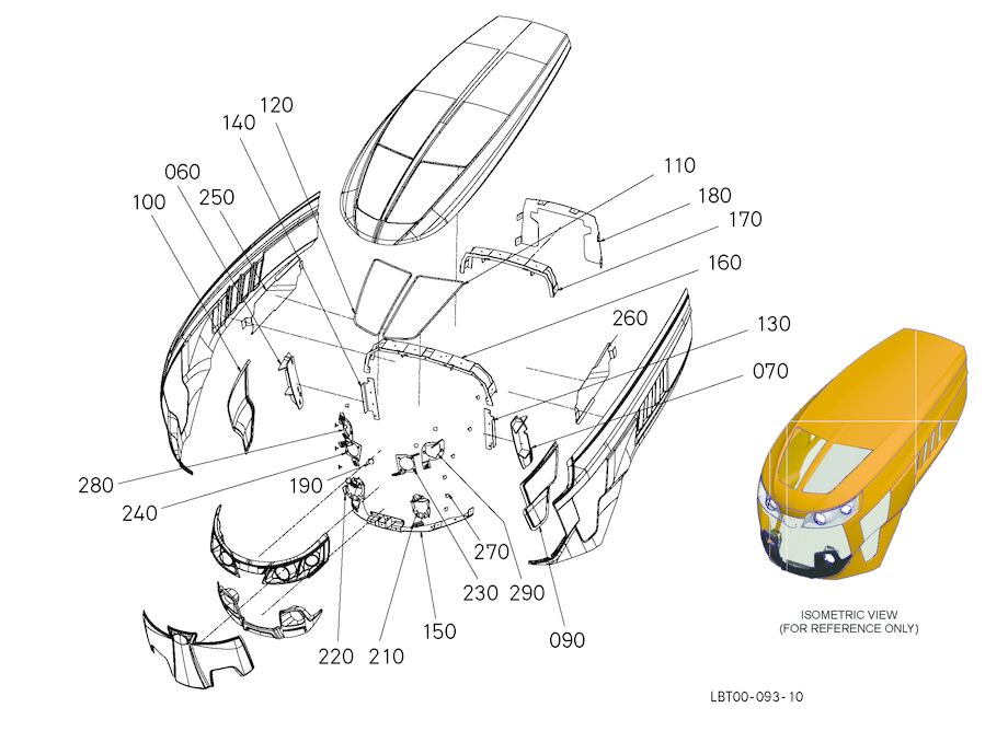 Hood Bonded Sub-Assembly - Range 1