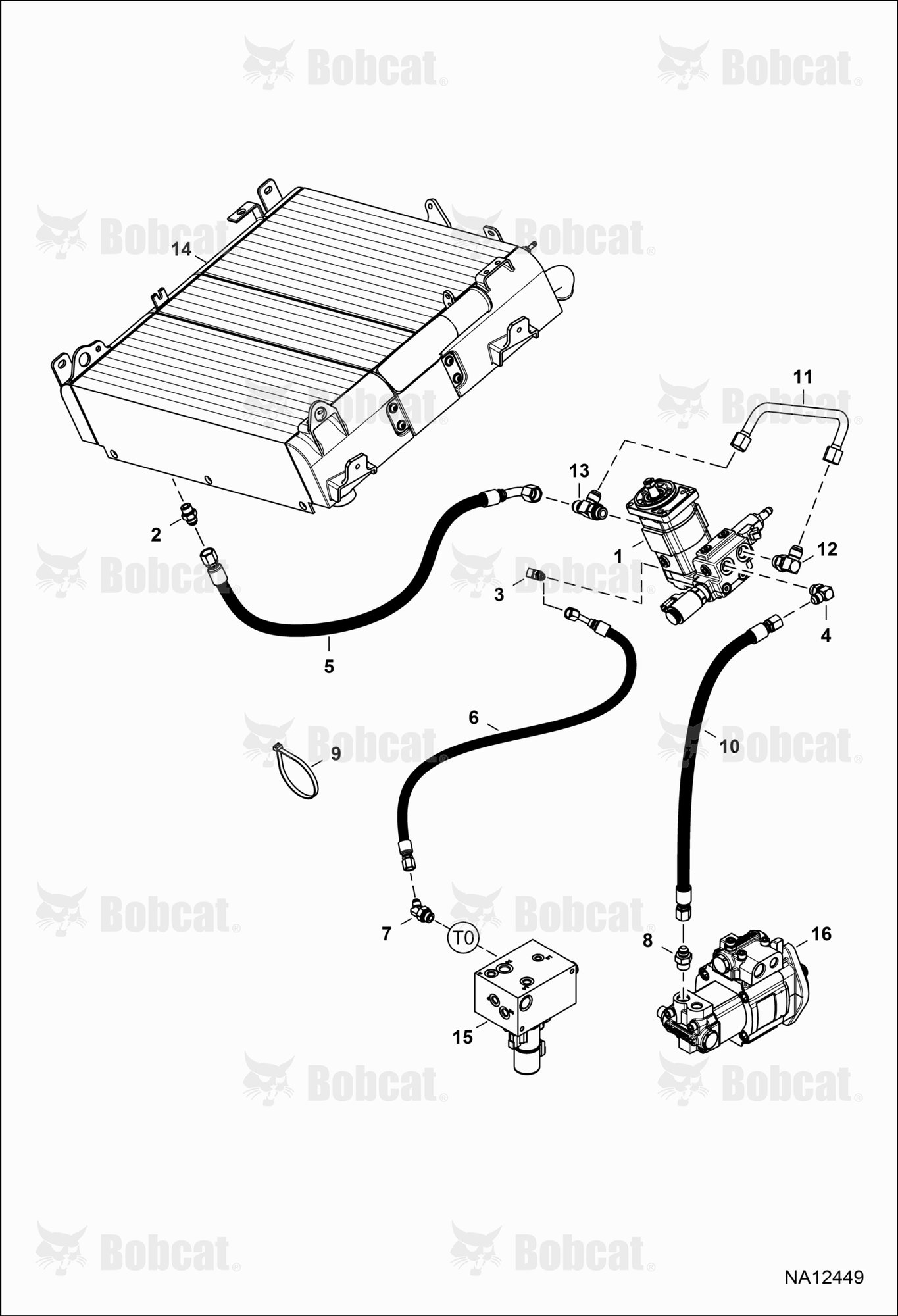 Hydraulic Circuitry (Fan Motor)  B4C311001 - B4C317071