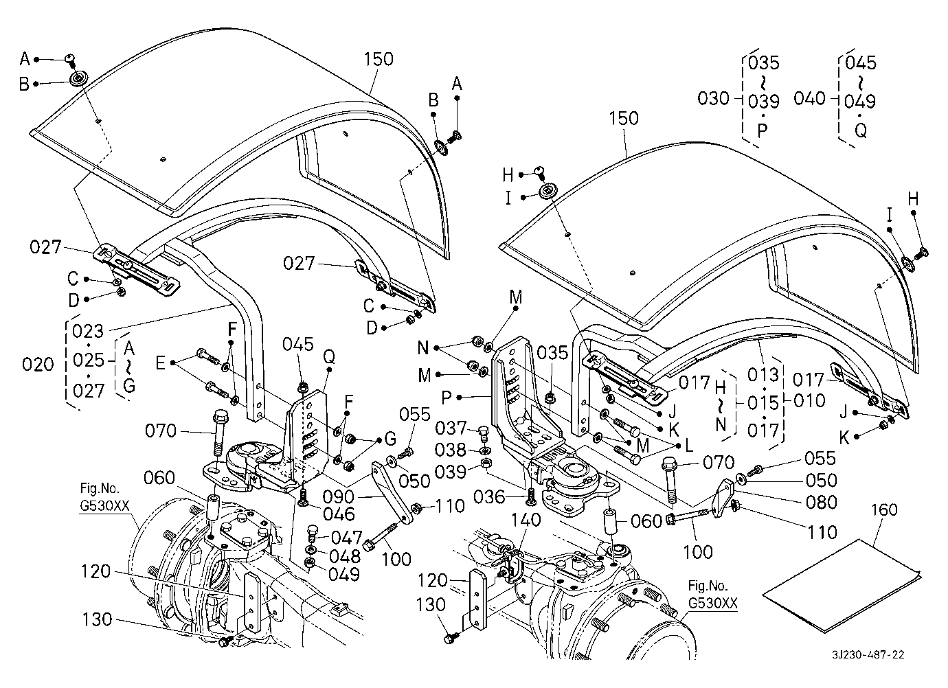 Front Fender Kit (W:540) (W/G No.M3805) [Option]
