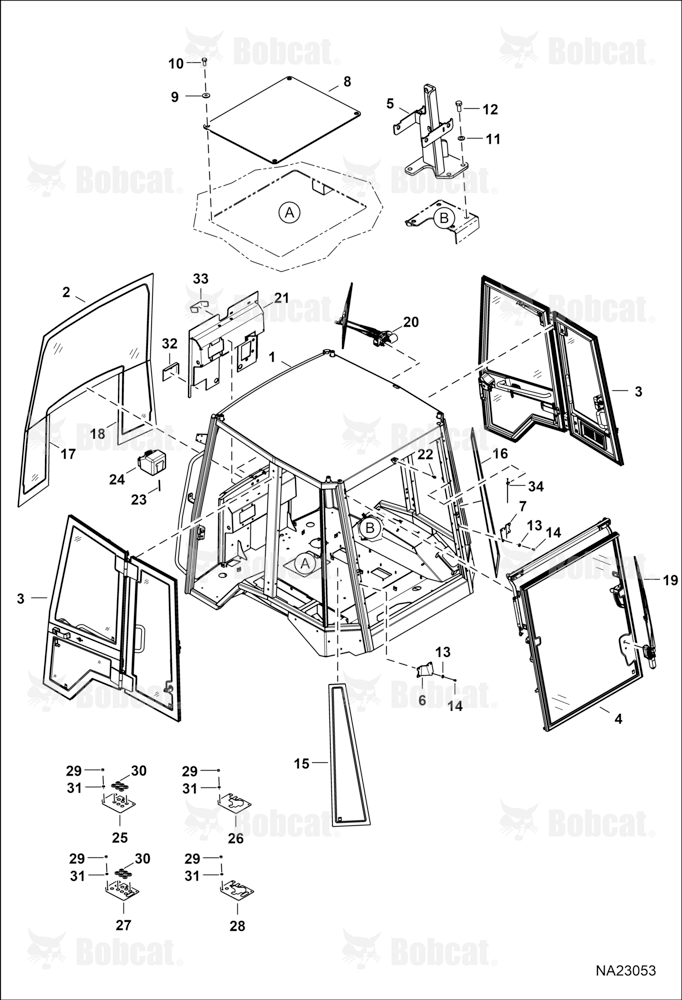 Operator CAB (Wipers & Plate Covers)