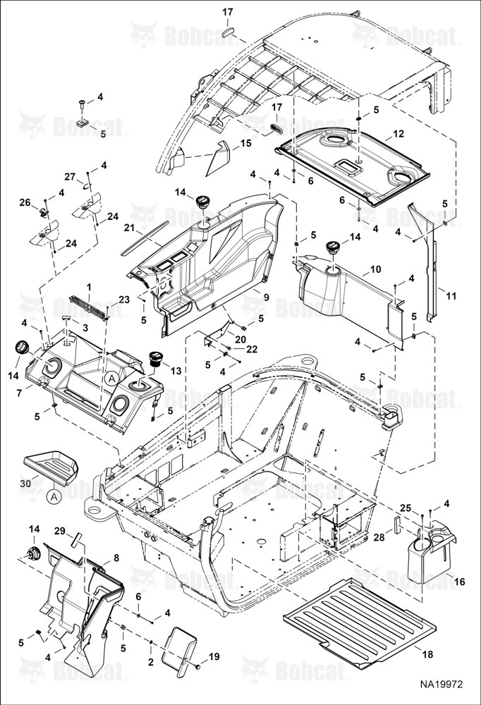 Operator CAB (Interior Cladding) (Seat-mounted Joystick)