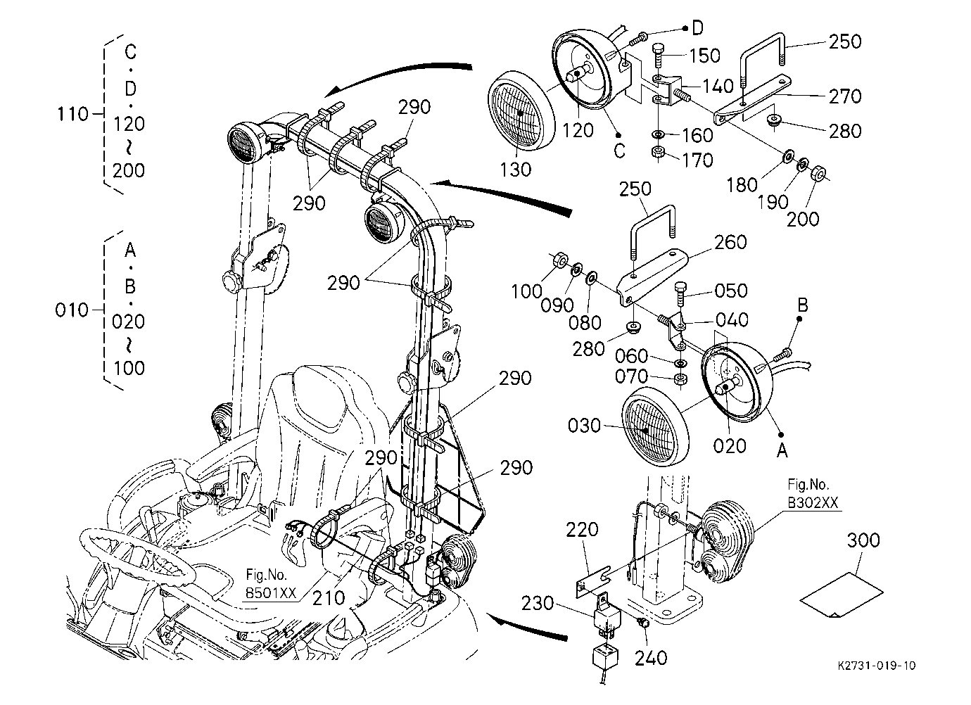 Working Light Kit (W/G No. Bx7336)[Option]