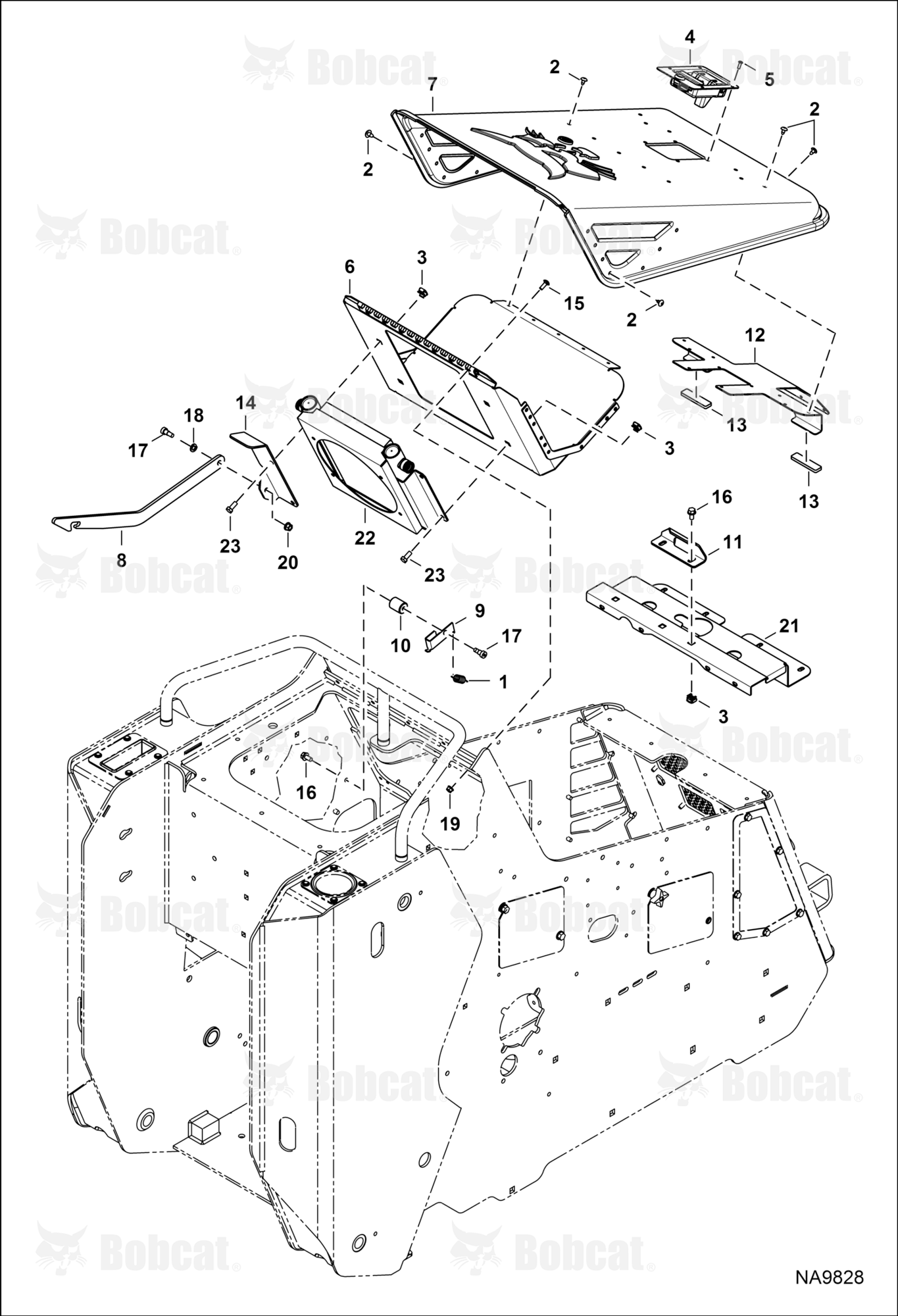 Main Frame (Hood Cover) (Flat Rod Prop)  B3TR11001 - B3TR11682