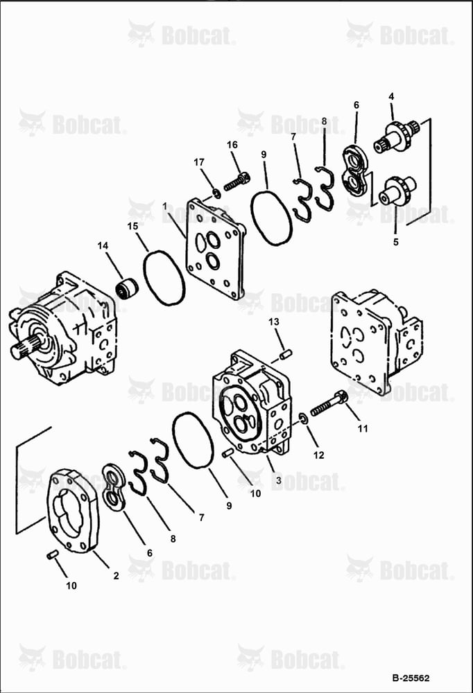 Hydraulic Pump (2/3) (Komatsu S/N 8432 & Above)