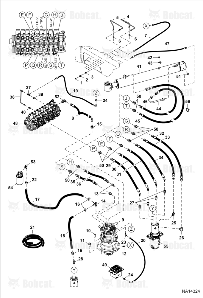Hydraulic Circuitry (Upper/Swing & Slew Motor)