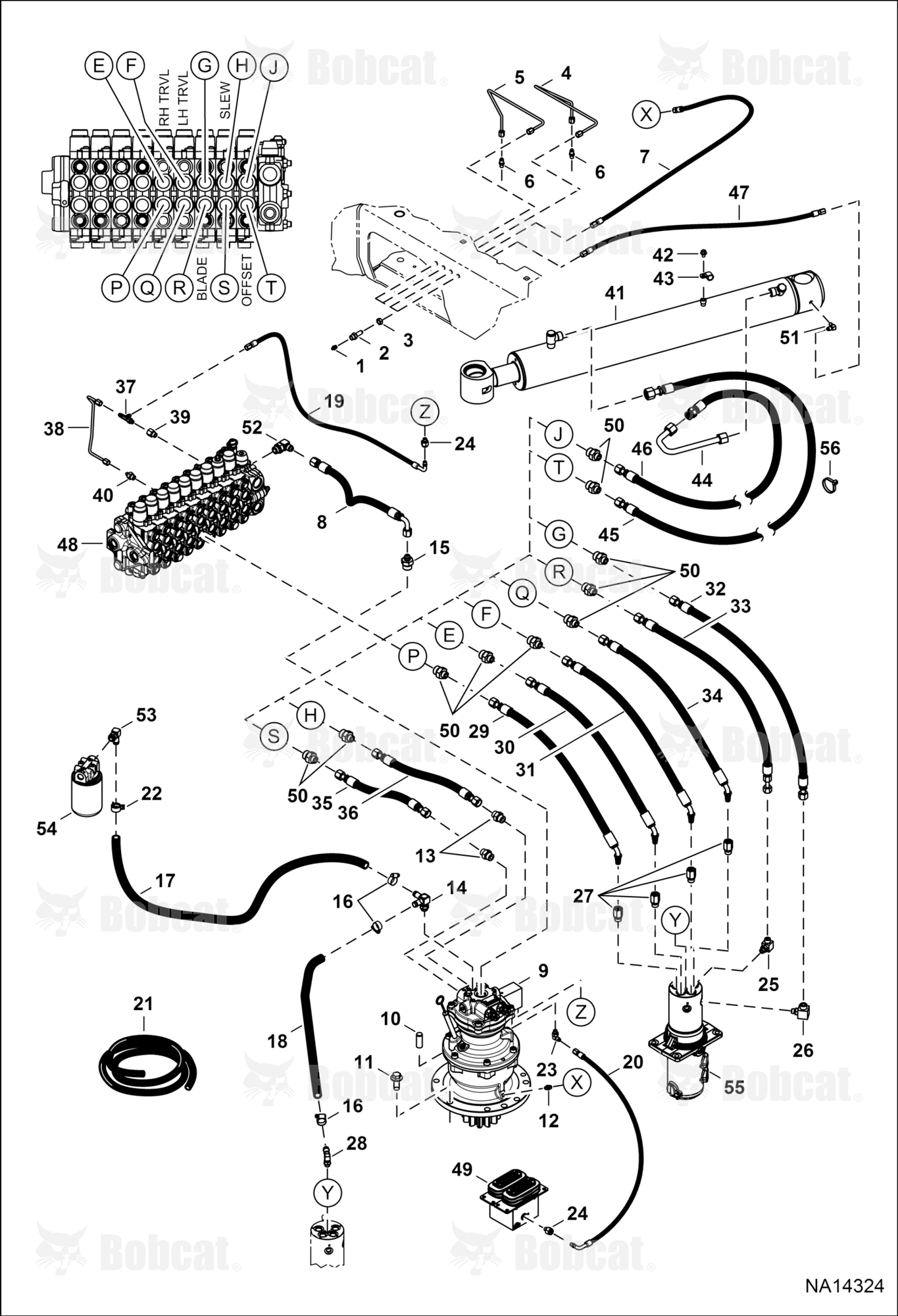 Hydraulic Circuitry (Upper/Swing & Slew Motor)