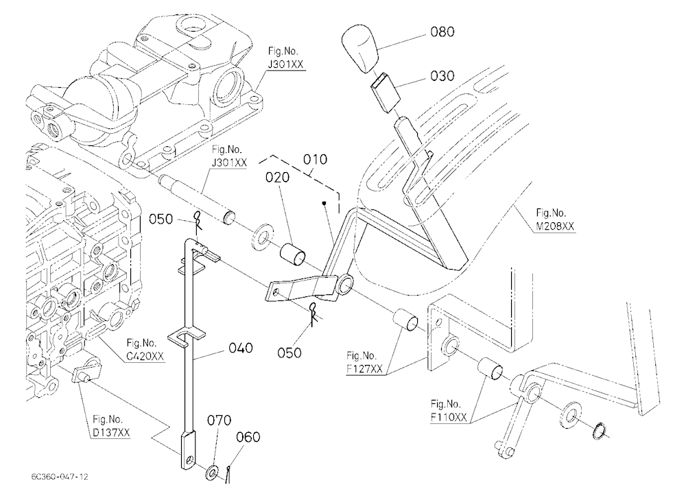 Pto Gear Shift Lever 1 (Mid Pto)