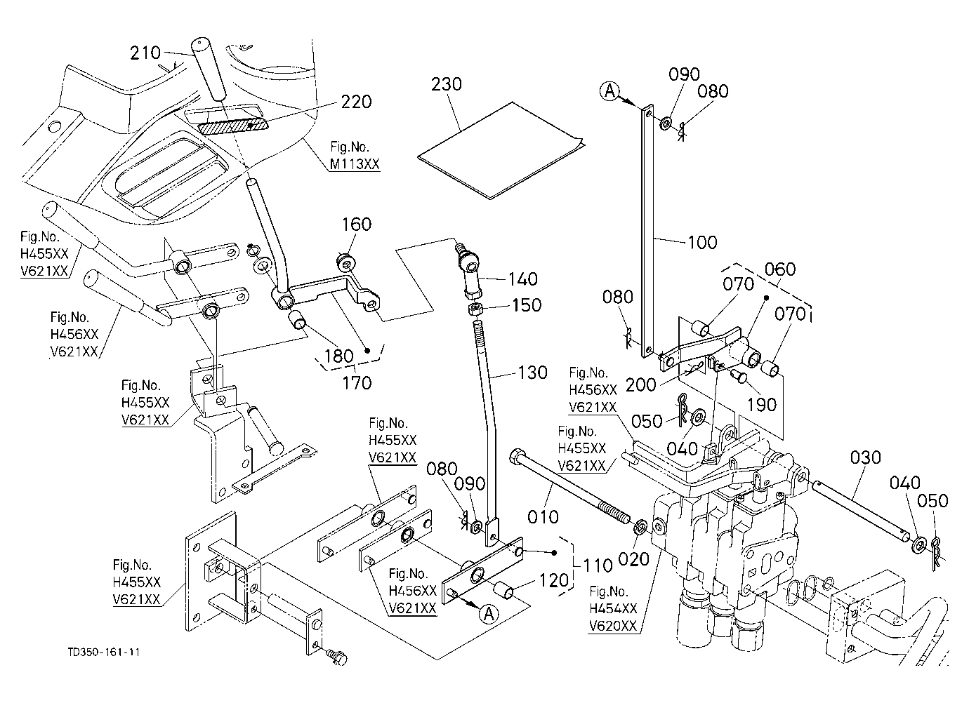 Auxiliary Control Valve Lever (3Rd) (W/G No.L8394)